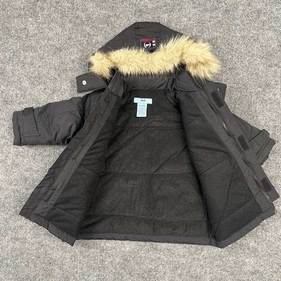 Vintage Phat Farm Boys Winter Puffer Jacket Black Size 6-12 Months - Picture 3 of 13
